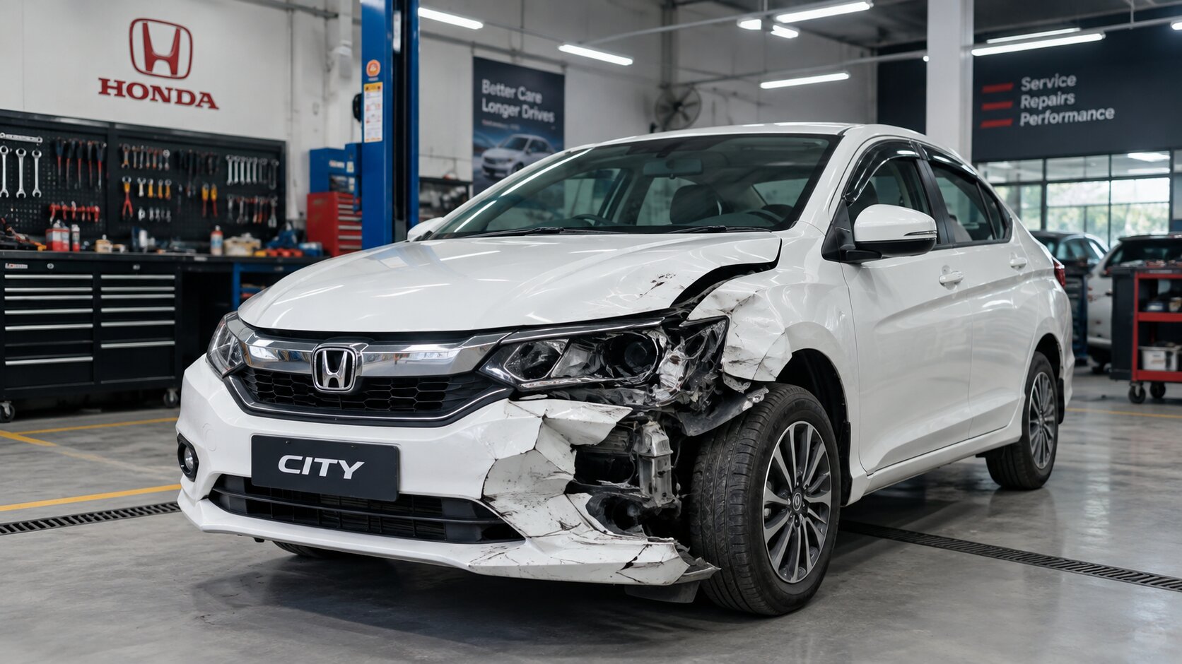 Damaged Car with Scratches